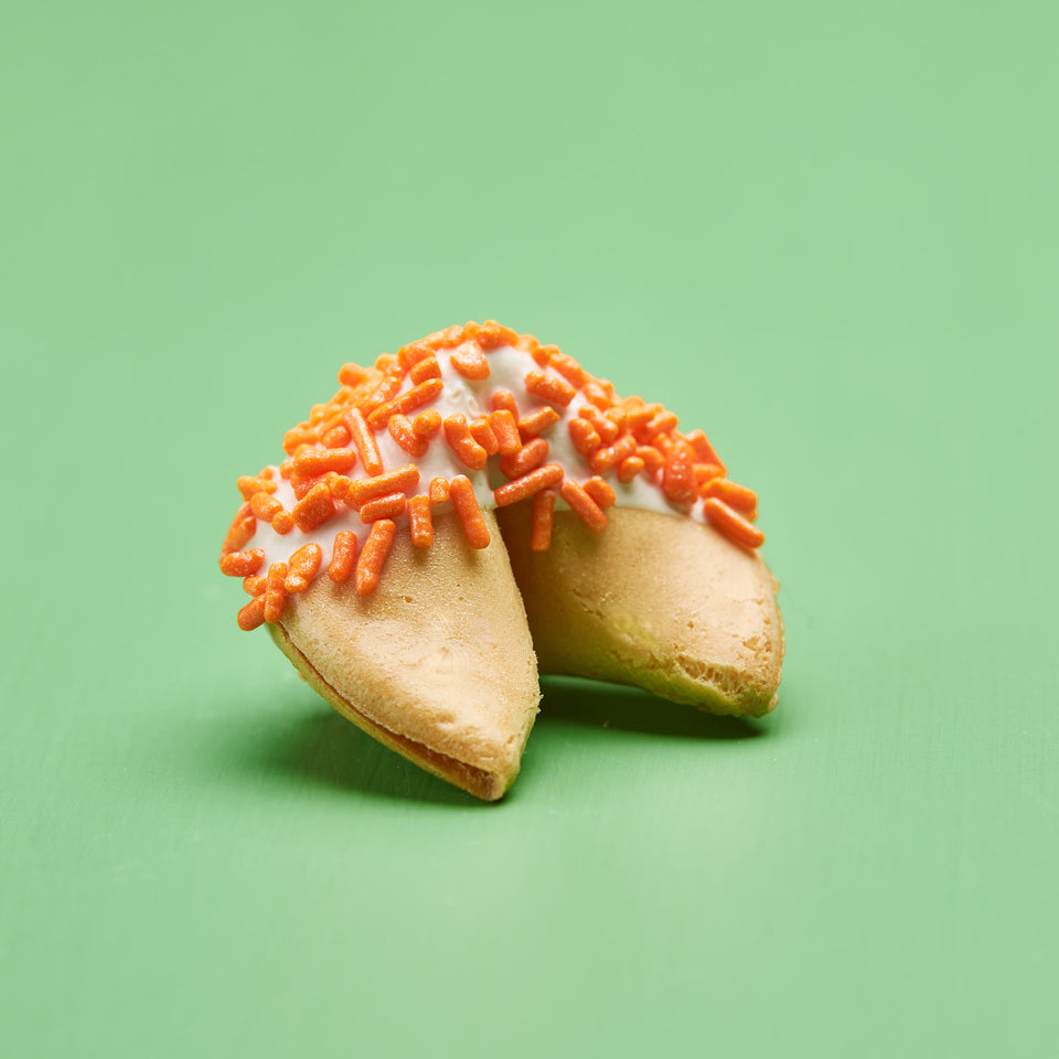 Classic White Chocolate with Orange Sprinkles