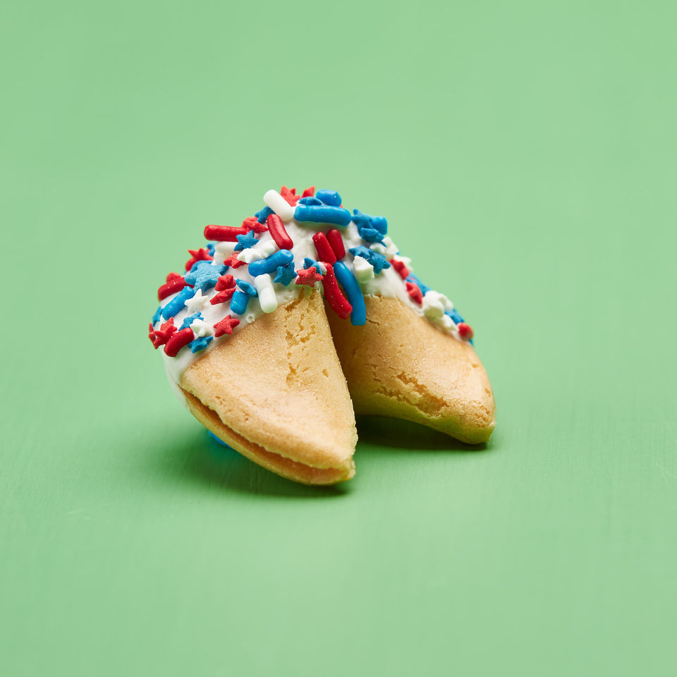 Classic White Chocolate with Red, White, and Blue Sprinkles