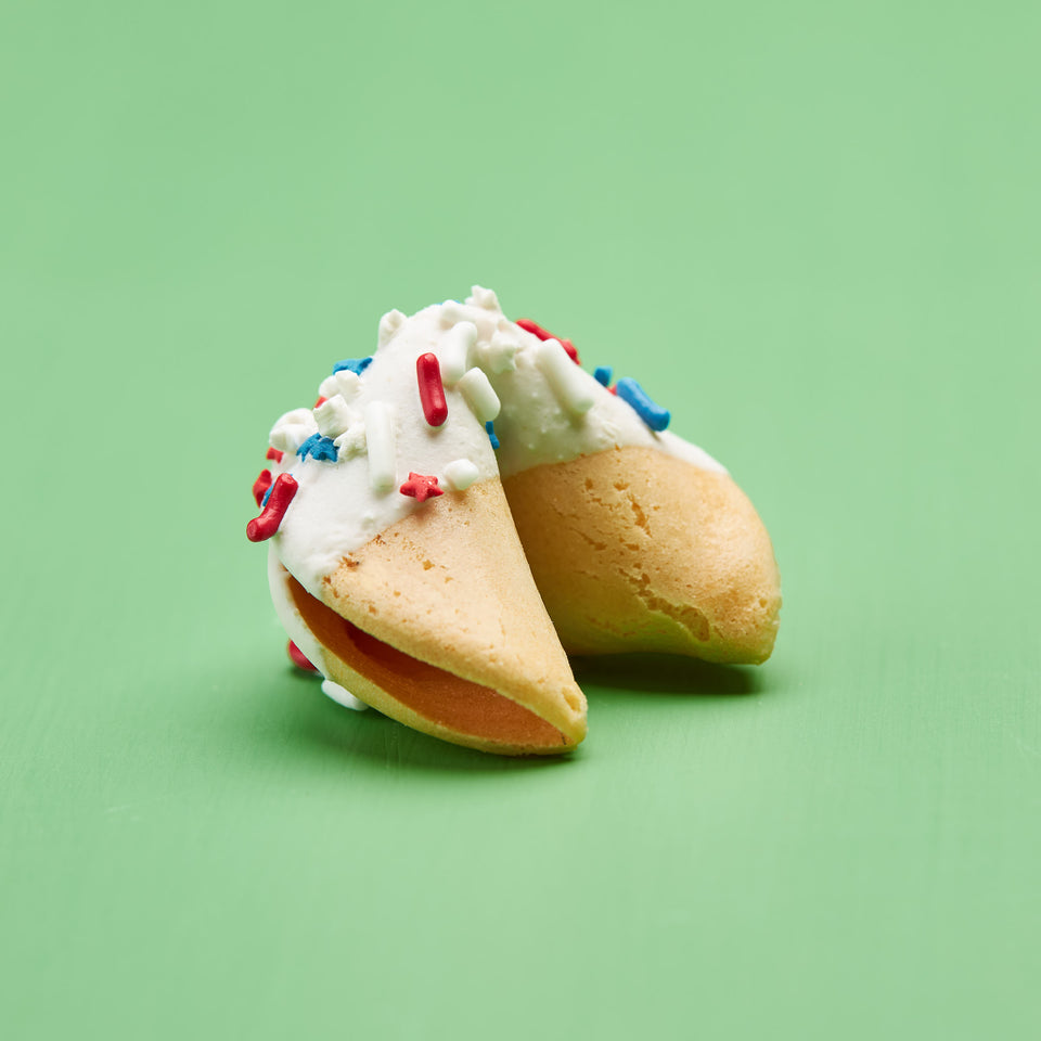 Classic White Chocolate with Red, White, and Blue Sprinkles