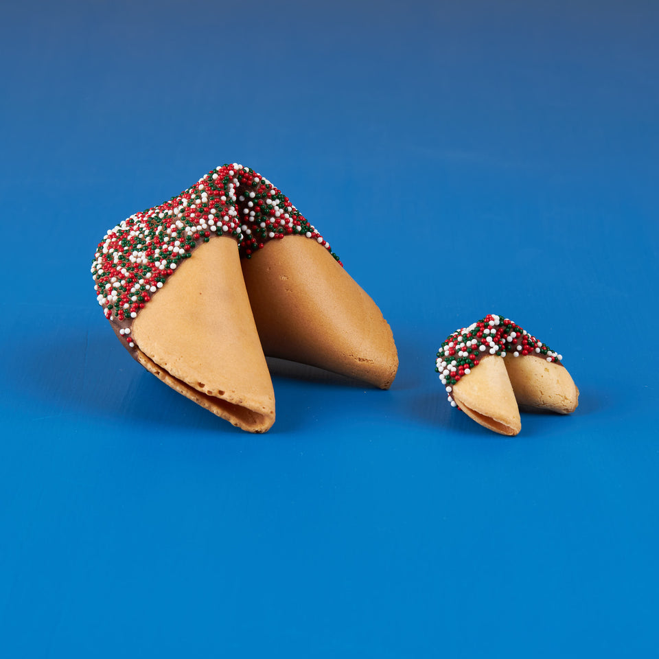 Giant Dark Chocolate with Red, White, and Green Dots