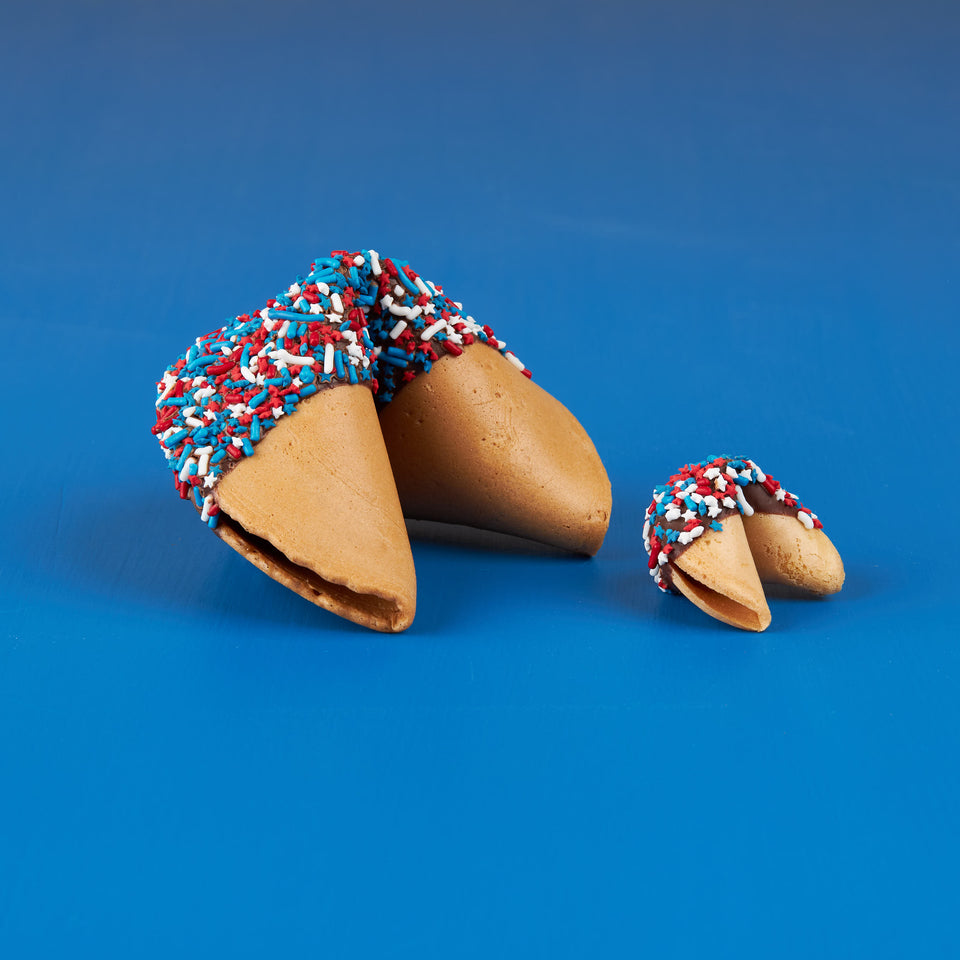 Giant Dark Chocolate with Red, White, and Blue Dots